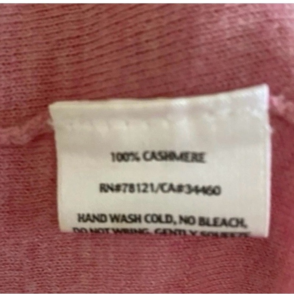 Eileen Fisher 100% Cashmere Pink Button Down Cardigan - Picture 6 of 10